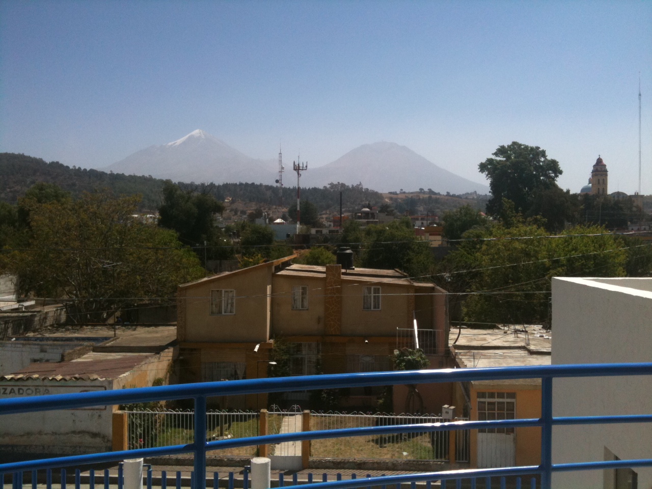 View of Orizaba (left) and Sierre Negra (right) from Base Camp